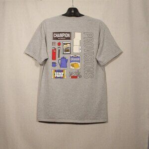 Mens CHAMPION Grey Cotton T-Shirt. Size Medium